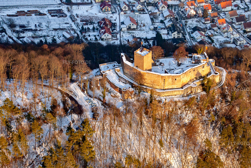Ruine Landeck | Luftbild: Ruine Landeck in Klingenmünster im Bundesland Rheinland-Pfalz in Deutschland. Foto: IMG_24507.jpg vom 16.02.2010 durch Werner Riehm/FLY-FOTO.de - Realisiert mit Pictrs.com