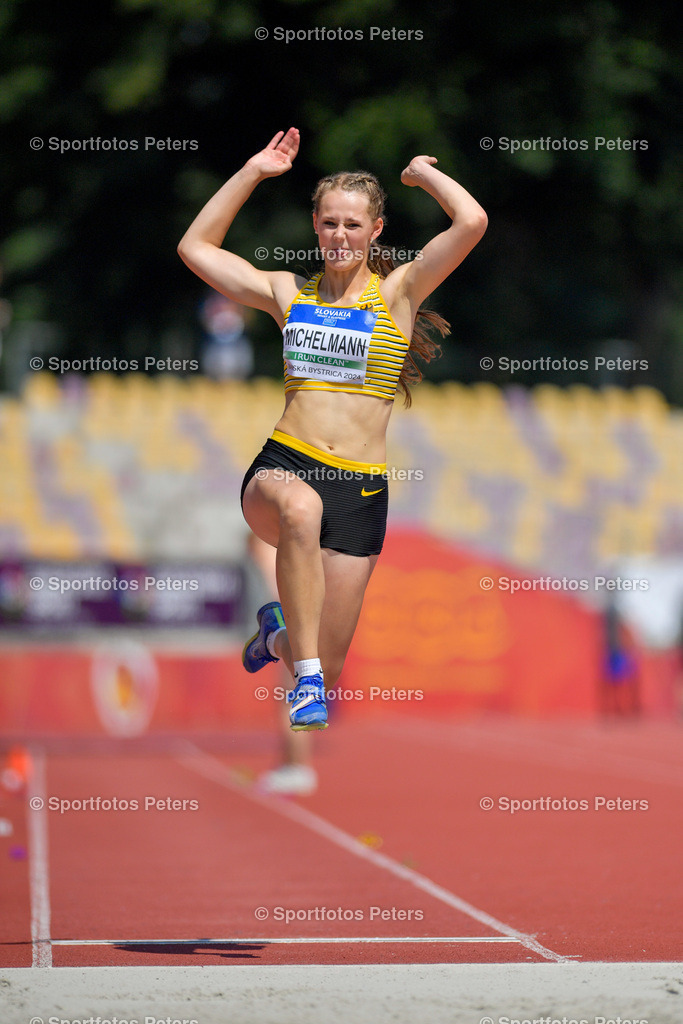 U18 EM - Tag 4_49 | European Athletics U18 Championships am 21.07.2024 in Banska Brystica; Weitsprung, Lynn Michelmann im Finale. Foto: Kai Peters - Realisiert mit Pictrs.com