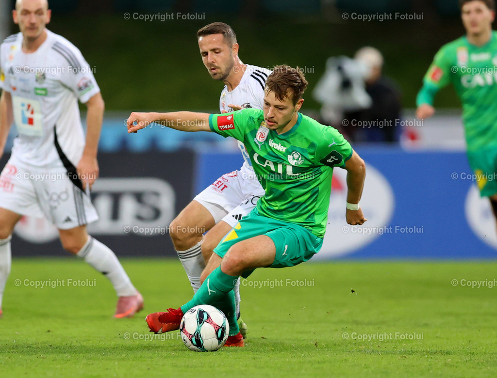 A_LUI_02112025_08 | SPORT FUSSBALL ADMIRAL BUNDESLIGA RZ PELLETS WAC-WSG TIROL 02.11.2025 IM BILD: RENE RENNER  (WAC) UND JOHANNES NASCHBERGER  (TIROL) FOTO:FOTOLUI/MW