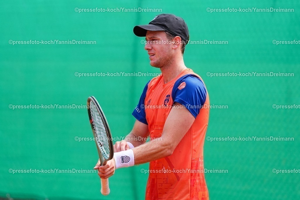 xYDR11072501057 | 11.07.2025, xydrx, Köln, Tennis, 1.Bundesliga Herren, Kölner THC Stadion Rot-Weiss 1 - TC Bredeney 1, Tennisanlage Olympiaweg: Guy den Ouden (TC Bredeney 1)
