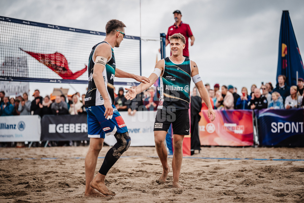 Beachvolleyball | Männer | Deutsche Meisterschaften 2025 Timmendorfer Strand | 05.09.2025 | v.l. David Poniewaz und Luis Kubo