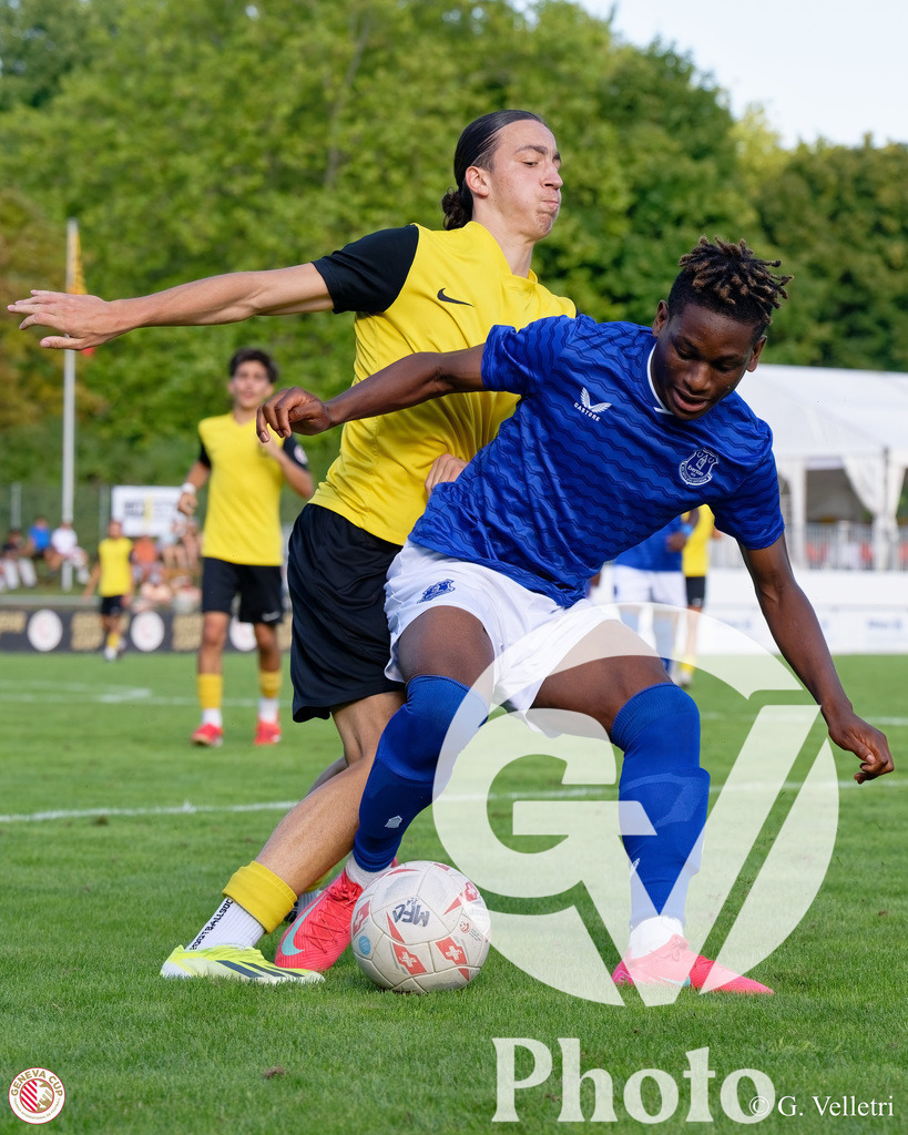 GenevaCup Group Phase - FC Meyrin v Everton FC | during the GenevaCup Group Phase match between FC Meyrin and Everton FC at Stade des Arberes in Meyrin, Switzerland