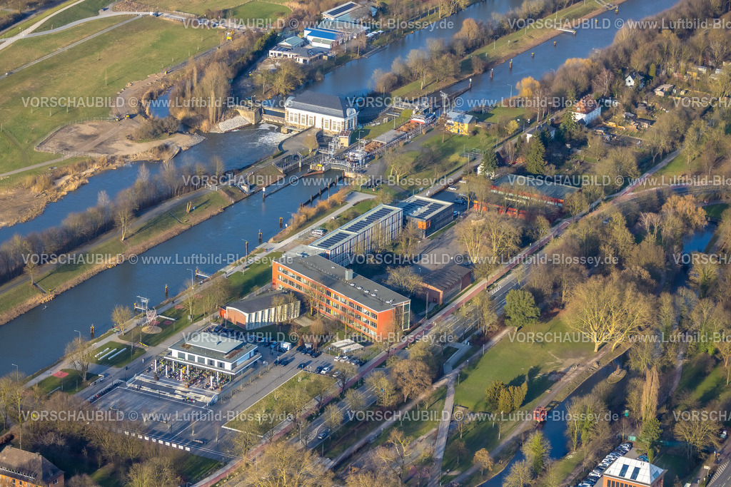 Hamm260203695 | Luftbild, Gymnasium Hammonense, R-Cafe Hamm mit Aussengastronomie, , Schleuse Hamm, Mitte, Hamm, Ruhrgebiet, Nordrhein-Westfalen, Deutschland