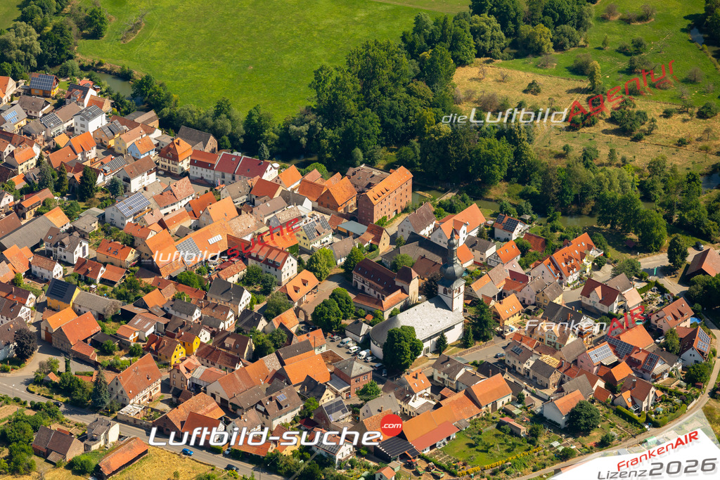 Das Luftbild zeigt : Hochhausen Tauberbischofsheim - Die Luftaufnahme wurde 2023 vom UL-Flugzeug aus erstellt ( keine Drohne ) - Hochauflösende Luftaufnahme - Für grossformatige Ausdrucke geeignet. Die Geschenkidee !Mit Lizenz und Bildrechte bestellbar