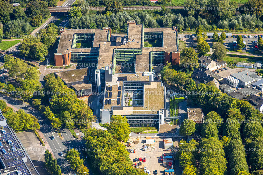 Recklinghausen250902308 | Luftbild, Kreishaus Kreis Recklinghausen mit neuem Anbau, Hillen, Recklinghausen, Ruhrgebiet, Nordrhein-Westfalen, Deutschland