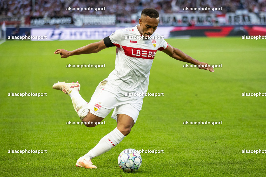 _B7A4921 | Jamie Levelling during the champions league game between Stuttgart and Viking at Arena Stuttgart on September 9, 2026 in Dortmund, Germany. - Realisiert mit Pictrs.com