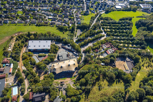 Lennestadt230909680Elspe | Luftbild, Elspe Festival Gelände mit Zeltdach, Elspe, Lennestadt, Sauerland, Nordrhein-Westfalen, Deutschland
