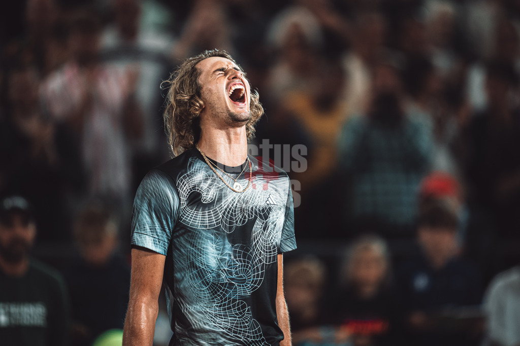Tennis | Männer | ATP Tour 500 | European Open Hamburg | Arthur Fils (FRA) vs. Alexander Zverev (GER) | 29.07.2023 | Alexander Zverev (GER) jubelt denn er hat das Halbfinale gewonnen