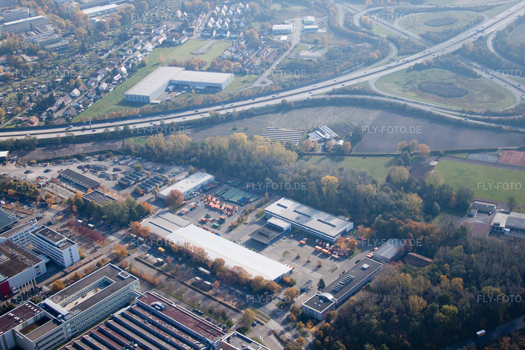 Luftbild: Ottostr im Ortsteil Durlach in Karlsruhe im Bundesland Baden-Württemberg in Deutschland. Foto: IMG_35101.jpg vom 31.10.2010 durch Werner Riehm/FLY-FOTO.de