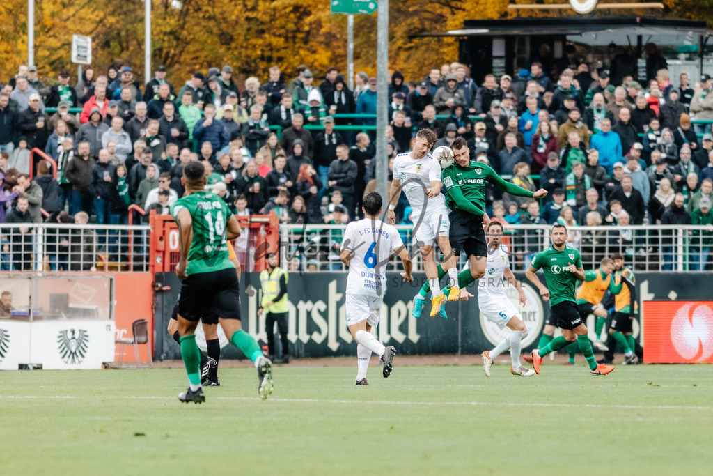 Regionalliga West, Saison 2022/2023, 13. Spieltag: SC Preußen Münster - 1. FC Düren | Regionalliga West, Saison 2022/2023, 13. Spieltag: SC Preußen Münster - 1. FC Düren am 22.10.2022 in Münster (Preußenstadion), Deutschland, Foto: sportfotografie.ms | Markus Paletta - Realisiert mit Pictrs.com