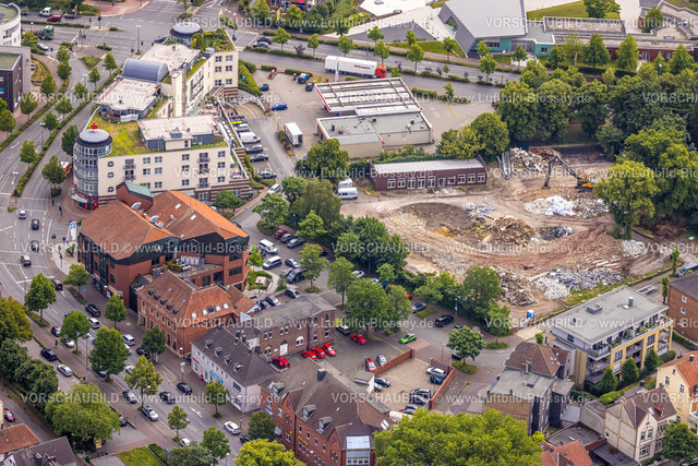 Dorsten220603106 | Luftbild, Innenstadt, Abriss Baustelle Vosskamp, Dorsten, Ruhrgebiet, Nordrhein-Westfalen, Deutschland