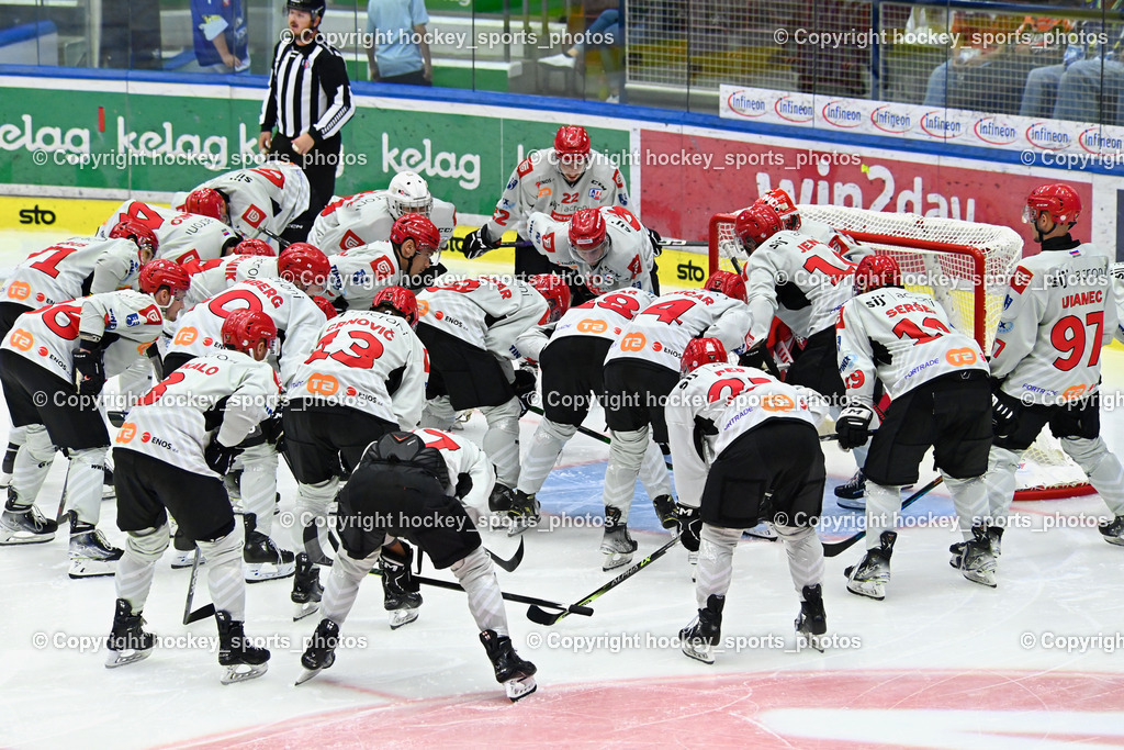 EC IDM Wärmepumpen VSV vs. HDD Jesenice | HDD Jesenice Mannschaft, EC IDM Wärmepumpen VSV vs. HDD Jesenice, EC IDM Wärmepumpen VSV vs. HDD Jesenice am 08.09.2024 in Villach (Stadthalle Villach), Austria, (Photo by Bernd Stefan)