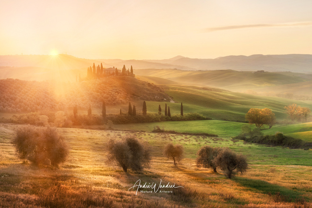 Sonnenaufgang im Val d'Orcia | Andre Wandrei - Nature Artworx - Realisiert mit Pictrs.com