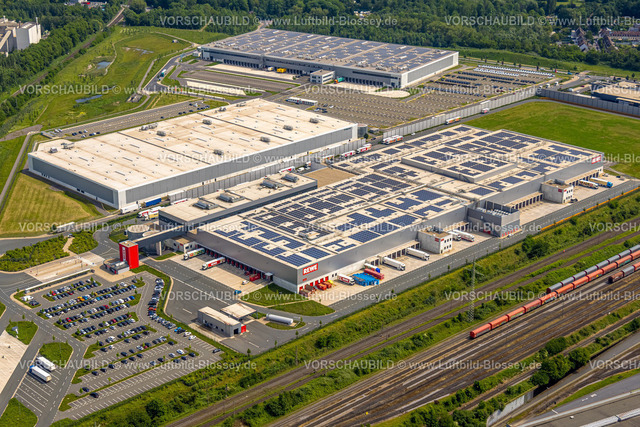 Dortmund240507369 | Luftbild, Logistikstandort Walzwerkstraße Gewerbegebiet Westfalenhütte, mit Rewe Dortmund Frischelogistik GmbH Warenlager, Dortmund, Ruhrgebiet, Nordrhein-Westfalen, Deutschland
