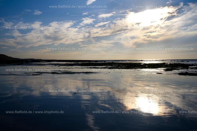 Watt und Abendhimmel | Normandie | Wasserspiegelung in Quiberville / Normandie / Atlantik