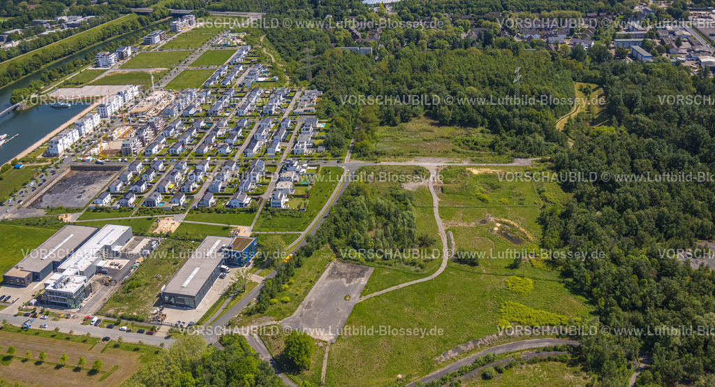 Gelsenkirchen230511113 | Luftbild, Hafenquartier Graf Bisnmarck, Yachthafen Stölting Marina, Bismarck, Gelsenkirchen, Ruhrgebiet, Nordrhein-Westfalen, Deutschland