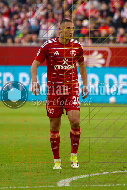 10.04.2026, GER, Fussball, Herren, 2. BL, Saison 2025/2026, Fortuna Düsseldorf - Holstein Kiel | Marin Ljubicic (Fortuna Düsseldorf) schaut 