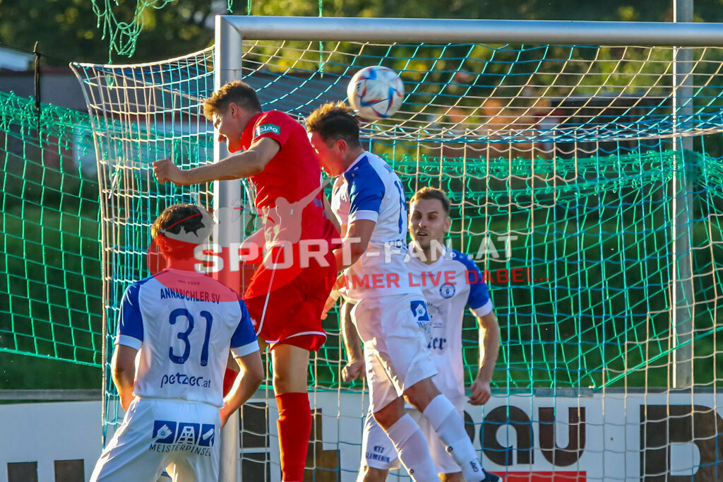 ASV Klagenfurt - SC St Veit 1-6, Unterliga Ost  3. Runde | Oliver Mayrobnig (ASV Klagenfurt #31) Philipp Höberl (SC St. Veit #15) ASV Klagenfurt - SC St Veit 1-6 am 11.08.2023 in Klagenfurt
(Sportplatz Annabichl), Austria, (Photo by Ernst Krawagner sport-fan.at) - Realisiert mit Pictrs.com