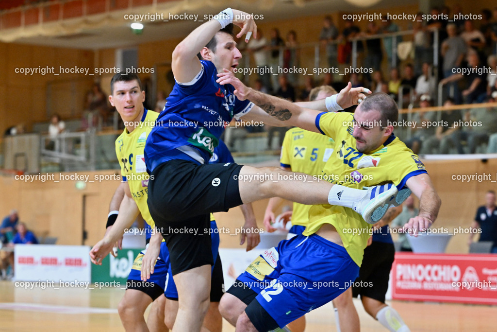 SC Ferlach vs. UHC Hollabrunn | #9 SIMIC Ante UHC Hollabrunn, #10 Perkusic Toni SC Ferlach, #22 SAFRANKO Rudolf UHC Hollabrunn, SC Ferlach vs. UHC Hollabrunn, SC Ferlach vs. UHC Hollabrunn am 20.09.2025 in Ferlach (Ballspielhalle Ferlach), Austria, (Photo by Bernd Stefan)