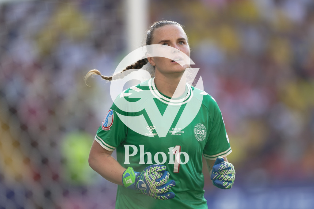 Denmark v Sweden - UEFA Women's EURO 2025 Group C | GENEVA, SWITZERLAND - JULY 4: Maja Bay Ostergaard of Denmark looks on  during the UEFA Womens EURO 2025 Group C match between Denmark and Sweden at Stade de Geneve on July 4, 2025 in Geneva, Switzerland. (Photo by Giuseppe Velletri/Sports Press Photo/Getty Images)
