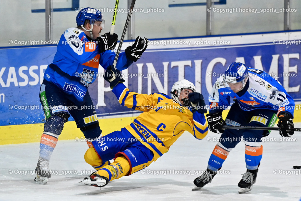 ESC SPARKASSE STEINDORF vs. EHC Althofen | #64 Stichauner Fabian ESC Steindorf, #77 Lamereiner Leon EHC Althofen, #11 Kalan Luka ESC Steindorf, ESC SPARKASSE STEINDORF vs. EHC Althofen, ESC SPARKASSE STEINDORF vs. EHC Althofen am 06.03.2026 in Steindorf (Ossiachersee Halle), Austria, (Photo by Bernd Stefan)