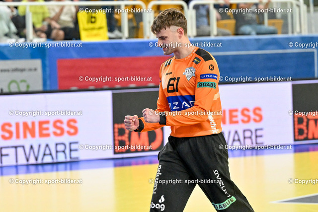 AUT, HLA, HC Linz AG vs Schwaz Handball Tirol | 30.04.2024, Sporthauptschule Linz-Kleinmuenchen, AUT, HLA, HC Linz AG vs Schwaz Handball Tirol, im Bild Florian Kaiper (Linz)


// HLA, Handball Liga Austria Match between HC Linz AG vs Schwaz Handball Tirol in Linz, Austria on 2024/04/30