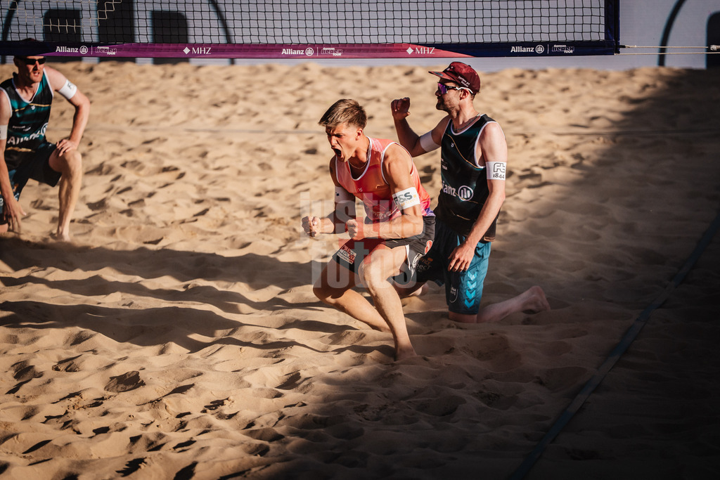 Beachvolleyball | Männer | Allianz German Beach Tour 2025 | Tourstop Düsseldorf | 15.05.2025 | Luis Kubo jubelt