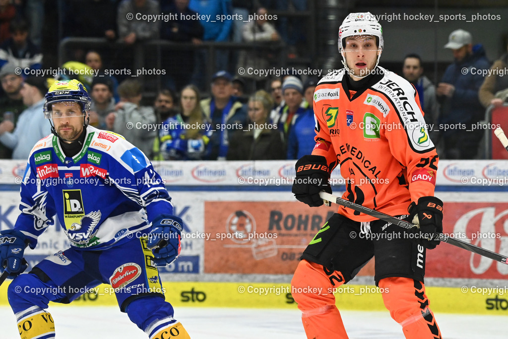 EC IDM WÄRMEPUMPEN VSV vs. MOSER MEDICAL GRAZ99ERS | #42 Alex Wall EC VSV, #52 Paul Huber Graz 99ers, EC IDM WÄRMEPUMPEN VSV vs. MOSER MEDICAL GRAZ99ERS, EC IDM WÄRMEPUMPEN VSV vs. MOSER MEDICAL GRAZ99ERS am 17.03.2026 in Villach (Stadthalle Villach), Austria, (Photo by Bernd Stefan)