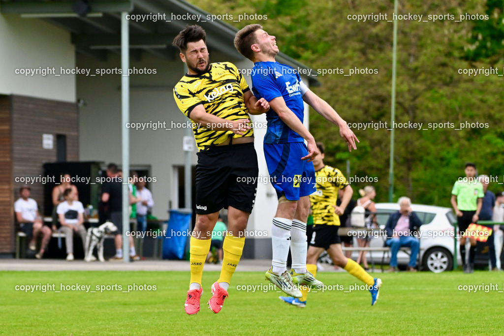 FC Faakersee vs. URC Thal Assling | #31 Arnel Mulahalilovic FC Faakersee, #27 Dominik Klaus Kofler URC Thal Assling, FC Faakersee vs. URC Thal Assling, FC Faakersee vs. URC Thal Assling am 04.05.2025 in Finkenstein (Sportplatz Finkenstein), Austria, (Photo by Bernd Stefan)
