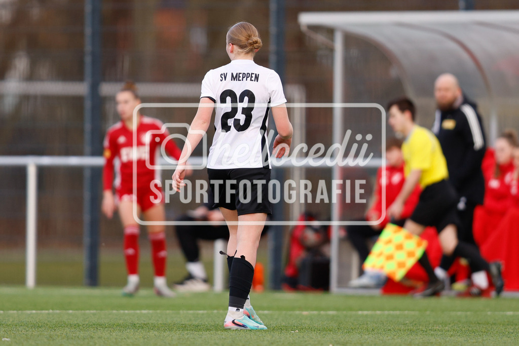 Fußball I Frauen I Saison 2025-2026 I AOK NFV Pokal I SV Meppen 1912 e.v. U20 2 - SpVg Aurich I 01.03.2026-36 | Mirja Langen (23, SV Meppen 1912 e.v.) - Realisiert mit Pictrs.com
