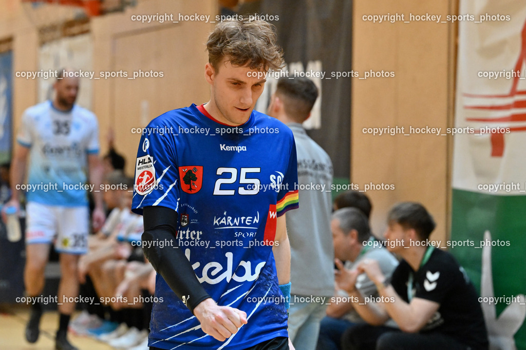 SC Ferlach vs. HSG Bärnbach/Köflach 30.3.2024 | #25 PLONER Florian SC Ferlach, SC Ferlach vs. HSG Bärnbach/Köflach 30.3.2024, SC Ferlach vs. HSG Bärnbach/Köflach am 30.03.2024 in Ferlach (Ballspielhalle Ferlach), Austria, (Photo by Bernd Stefan)