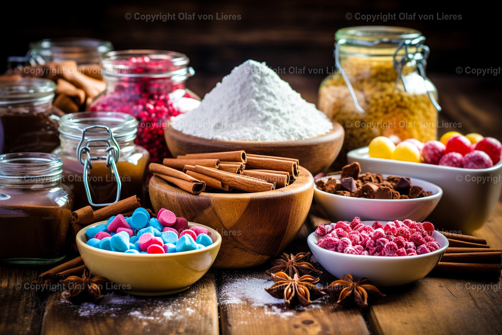 viele bunte Backzutaten | süße Sachen zum Backen