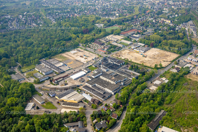 Herne240500210 | Luftbild, Baustelle im Gewerbegebiet Am Trimbuschhof, Waldgebiet, Sodingen, Herne, Ruhrgebiet, Nordrhein-Westfalen, Deutschland