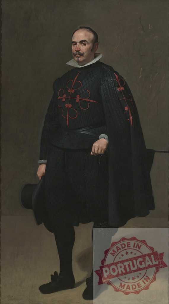 Diego Velazquez Diego Velázquez painting of a man with Order of Santiago cross | Portrait of a nobleman in black attire with the red Cross of Saint James - Realisiert mit Pictrs.com