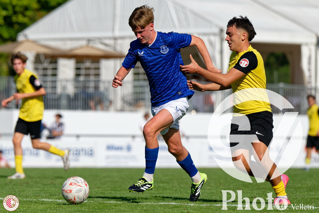 GenevaCup Group Phase - FC Meyrin v Everton FC | during the GenevaCup Group Phase match between FC Meyrin and Everton FC at Stade des Arberes in Meyrin, Switzerland
