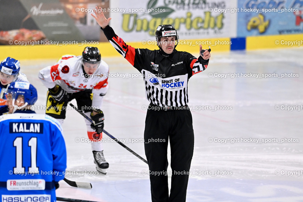 ESC SPARKASSE STEINDORF vs. EV ZELTWEG MURTAL LIONS | WUNTSCHEK Dominik Referee, ESC SPARKASSE STEINDORF vs. EV ZELTWEG MURTAL LIONS, ESC SPARKASSE STEINDORF vs. EV ZELTWEG MURTAL LIONS am 27.12.2025 in Steindorf (Ossiachersee Halle), Austria, (Photo by Bernd Stefan)
