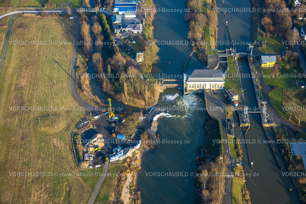 Hamm241200964 | Luftbild, Baustelle an der Schleuse Hamm, Fluss Lippe und Datteln-Hamm-Kanal, Mitte, Hamm, Ruhrgebiet, Nordrhein-Westfalen, Deutschland