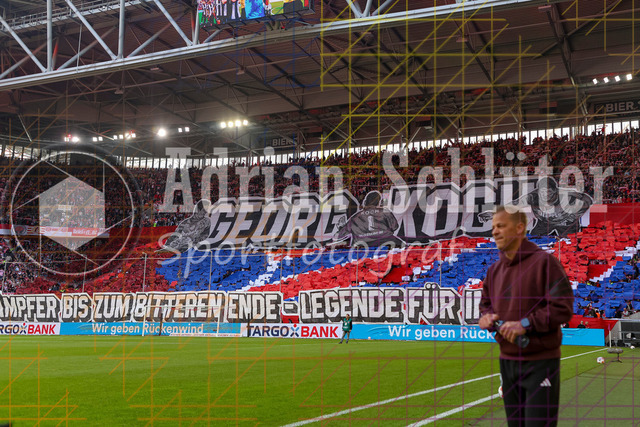 22.03.2026, GER, Fussball, Herren, 2. BL, Saison 2025/2026, Fortuna Düsseldorf - Hertha BSC Berlin | die Choreo zu ehren von Georg Koch