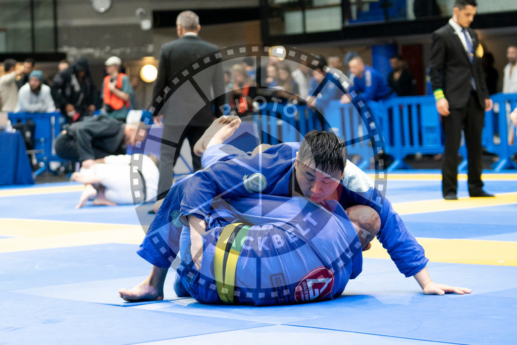 20240124PBB03791 | Fighters compete during the second day of the IBJJF European Championship in Paris, France, on January 24, 2024.