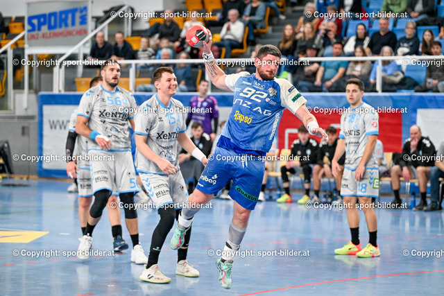 AUT, HLA, HC Linz AG vs HSG XeNTiS Lipizzanerheimat Baernbach-Koeflach | 15.02.2025, Sporthauptschule Linz-Kleinmuenchen, AUT, HLA, HC Linz AG vs HSG XeNTiS Lipizzanerheimat Baernbach-Koeflach, im Bild Jadranko Stojanovic of HC Linz AG