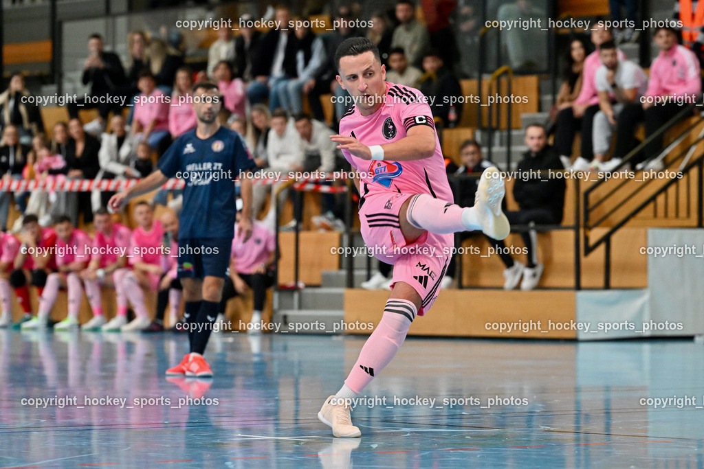 Carinthia Flamengo Futsal Club vs. LPSV-K | #7 Enes Brdjanovic Carinthia Flamengo, Carinthia Flamengo Futsal Club vs. LPSV-K, Carinthia Flamengo Futsal Club vs. LPSV-K am 03.11.2024 in Klagenfurt (Ballspielhalle Viktring), Austria, (Photo by Bernd Stefan)