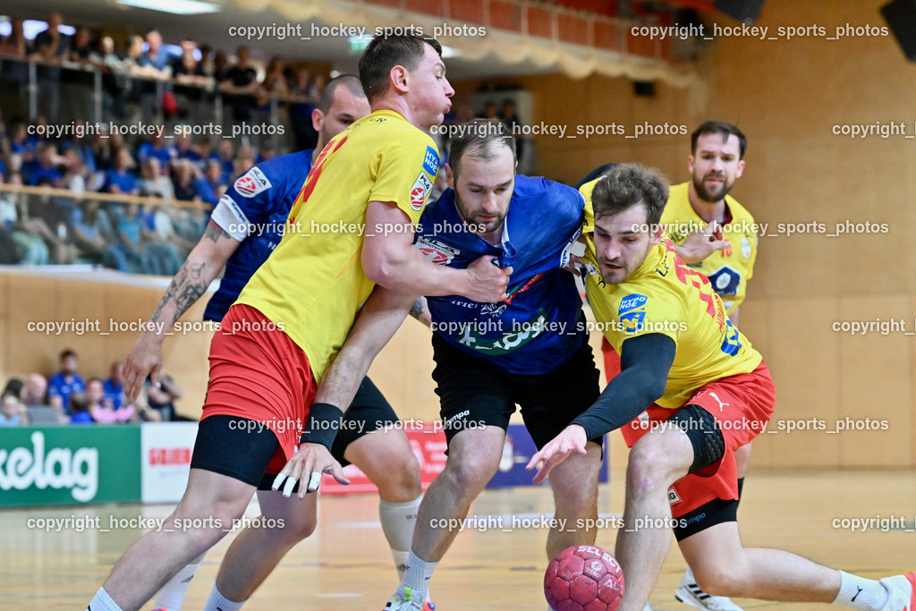 SC Ferlach vs. UHK Krems | #19 Knez Domen UHK KREMS, #57 LEBAN Patrik SC Ferlach, #28 Munzinger Luca UHK KREMS, SC Ferlach vs. UHK Krems, SC Ferlach vs. UHK Krems am 02.05.2026 in Ferlach (Ballspielhalle Ferlach), Austria, (Photo by Bernd Stefan)