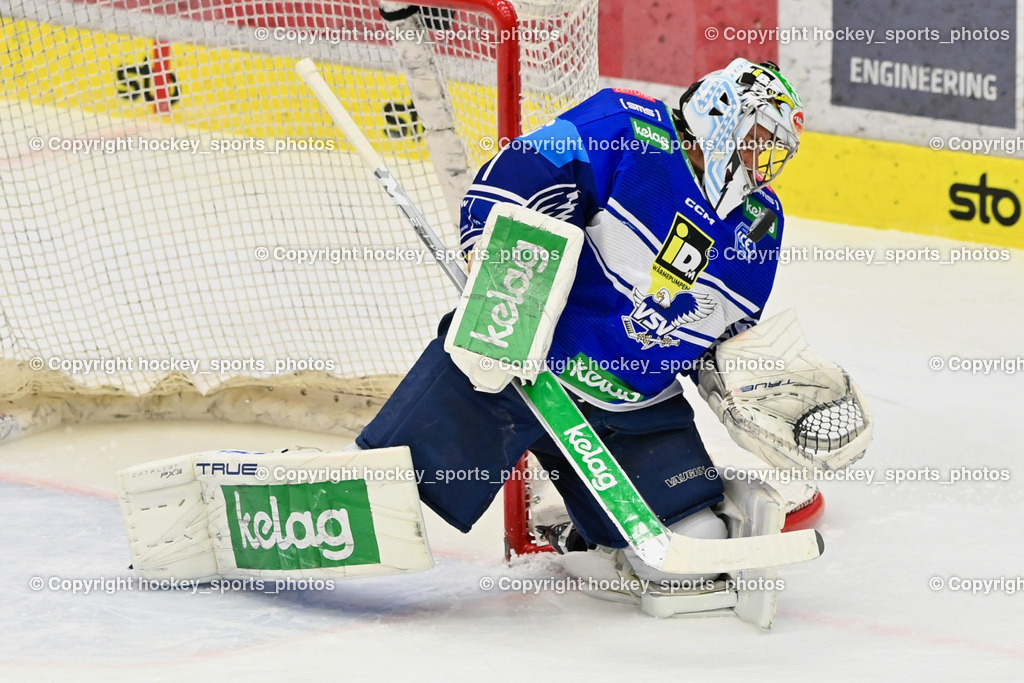 EC IDM WÄRMEPUMPEN VSV vs. HYDRO FEHERVAR AV 19 | Helm fällt herunter, #1 LAMOUREUX JEAN PHILIPPE EC VSV, win2day ice hockey league Puck, EC IDM WÄRMEPUMPEN VSV vs. HYDRO FEHERVAR AV 19, EC IDM WÄRMEPUMPEN VSV vs. HYDRO FEHERVAR AV 19 am 20.11.2024 in Villach (Stadthalle Villach), Austria, (Photo by Bernd Stefan)