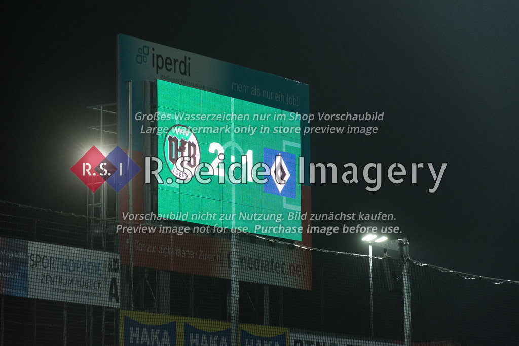 Fußball, Saison 2022/23, Regionalliga Nord, VfB Lübeck - Hamburger SV II, Stadion an der Lohmühle (Lübeck), 25.11.2022, 20. Spieltag | Endstand 2:1 - Sieg für die Gastgeber.