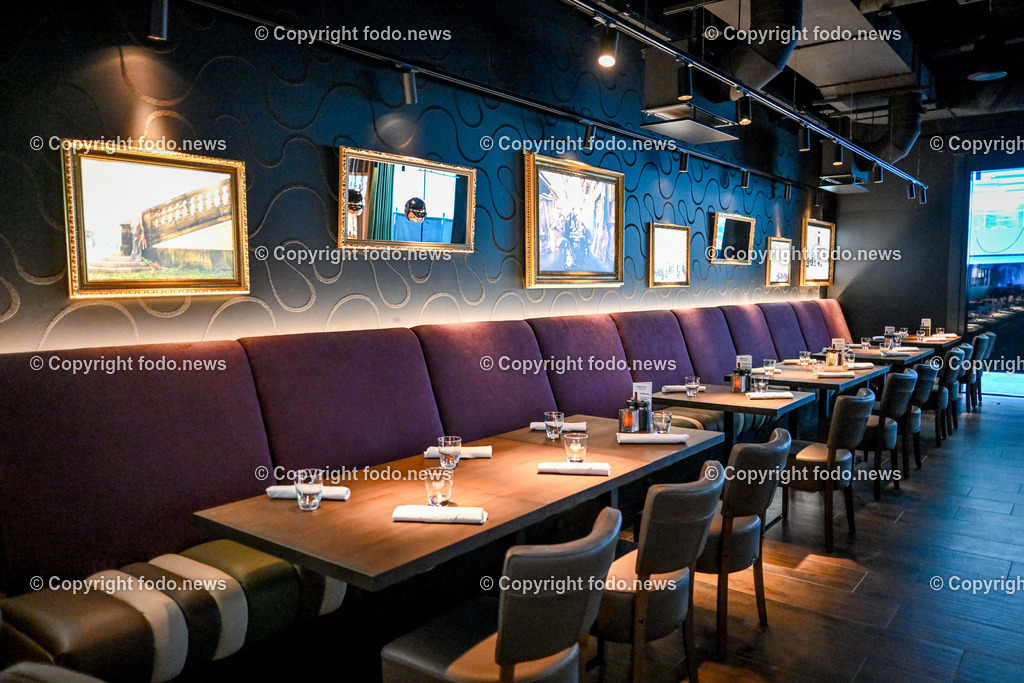 Plus City_ Steakhouse Abaccos_ 18.04.2024-3 | 18.04.2024, Pasching, AUT, Plus City, im Bild Steakhouse Abaccos, Lokal, Tische, Gaestebereich