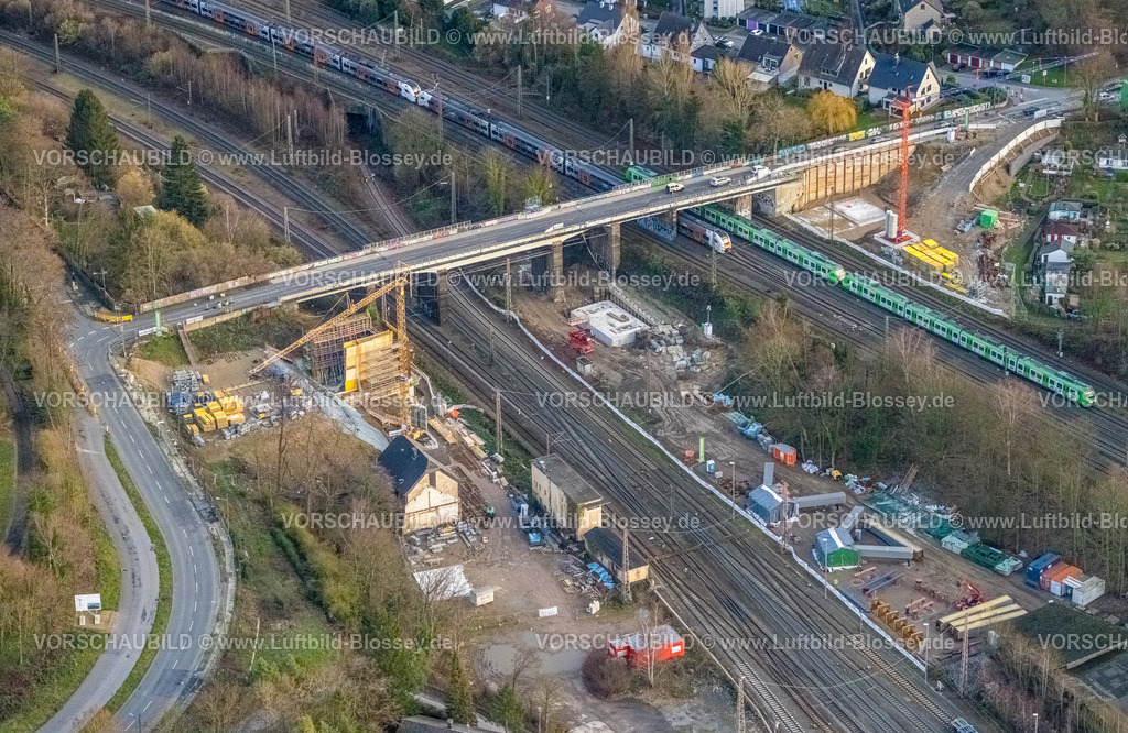 Bochum230102155 | Luftbild, Baustelle Brückenneubau Lohring, Grumme, Bochum, Ruhrgebiet, Nordrhein-Westfalen, Deutschland