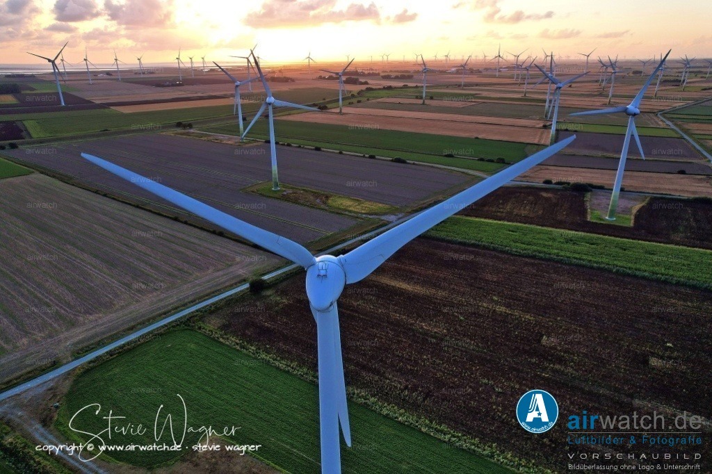 Windpark Breklumer-Koog | Luftbild, Windenergieanlagen, Enercon, Windpark Breklumer Koog