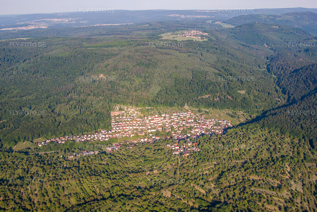 Luftbild: Dorfansicht im Ortsteil Waldprechtsweier in Malsch im Bundesland Baden-Württemberg in Deutschland. Foto: IMG_57362.jpg vom 06.06.2013 durch Werner Riehm/FLY-FOTO.de