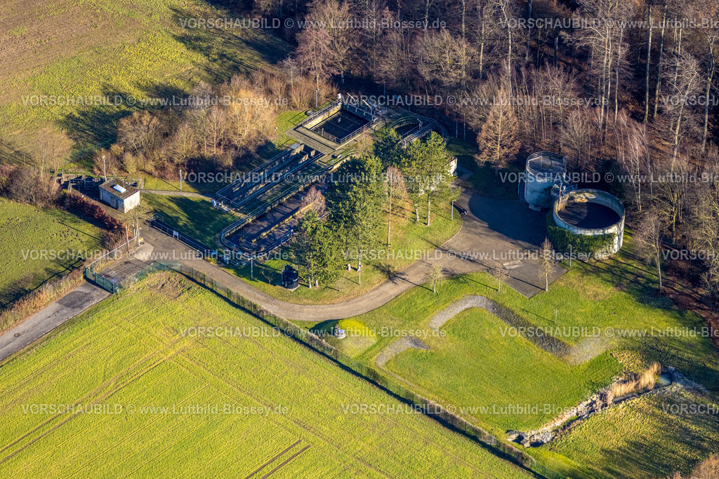 Selm230205155Cappenberg | Luftbild, Klärwerk Hirschwiese, Cappenberg, Selm, Münsterland, Nordrhein-Westfalen, Deutschland