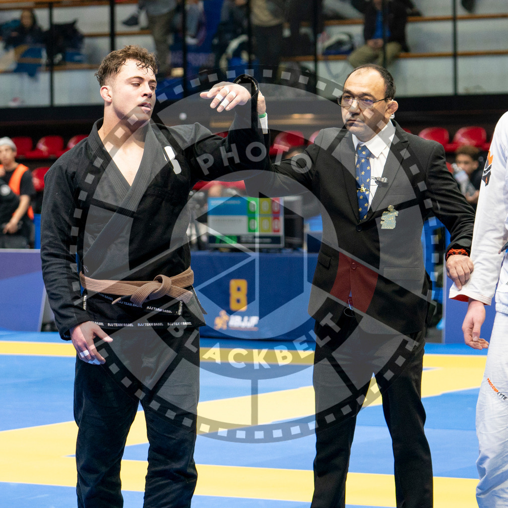 20240124PBB01066 | Fighters compete during the second day of the IBJJF European Championship in Paris, France, on January 24, 2024.